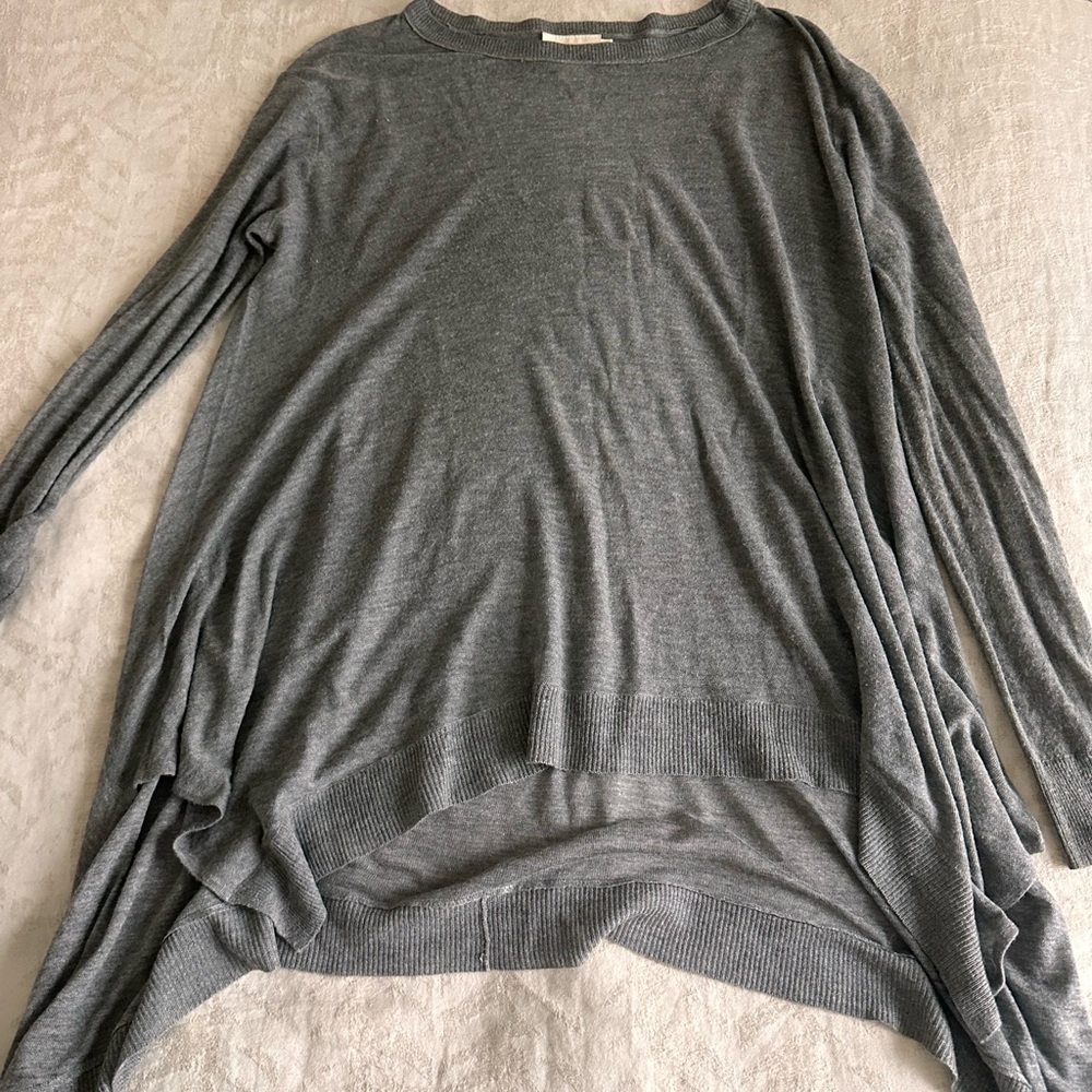 pureDKNY Gray Long-Sleeve Women's Top